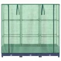 Hochbeet mit Gewächshausabdeckung 120Ã—40Ã—123 cm grau Rattanoptik stabil Eisenrohr PP für Balkon Garten Terrasse Kräuter Gemüse Blumen - Thumbnail 4