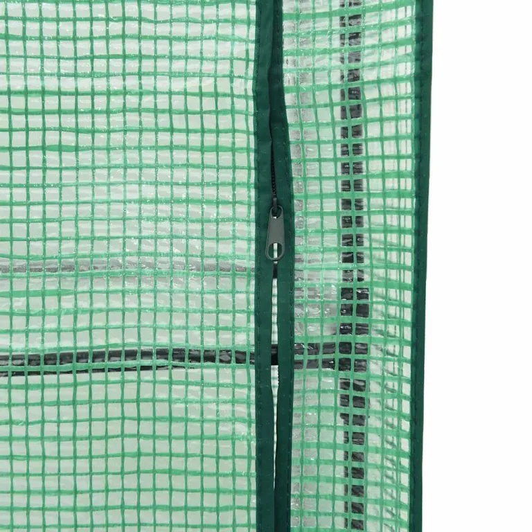 Hochbeet mit Gewächshausaufsatz 120x40x123 cm, PP mit Eisenrahmen, Rattan-Optik hellgrau, wetterfest für Balkon, Terrasse, Garten – Bild 8