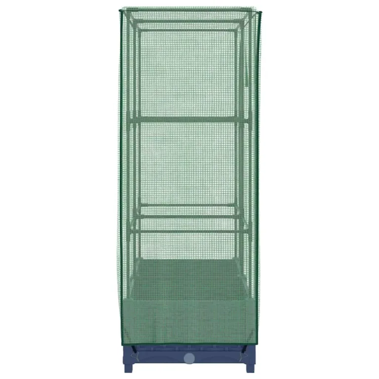 Hochbeet mit Gewächshausaufsatz 80x40x123 cm, Rattan-Optik, Eisenrahmen, PE-Aufsatz, Balkon Garten Terrasse – Bild 5