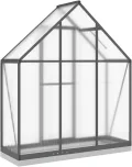 Aluminium-Gewächshaus mit Polycarbonatplatten, anthrazit/transparent, 169x58x202 cm, für Hobby-Gartenbau Pflanzhaus 4005821 - Thumbnail 5