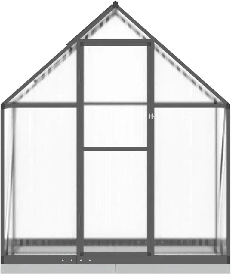 Gewächshaus mit Fundamentrahmen Anthrazit 169x58x202 cm Alu Pflanzhaus 4005821 – Bild 3