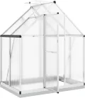 Aluminium-Gewächshaus 169x114x202 cm, transparent, für Hobby-Gartenbau Pflanzhaus 4005825 - Thumbnail 6