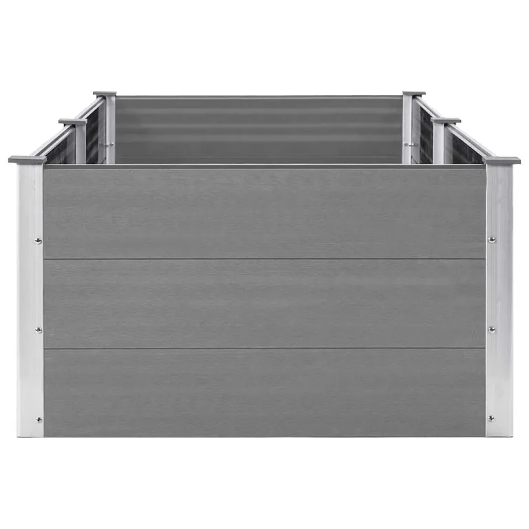 Garten Hochbeet 250 x 100 x 54 cm WPC Grau – Bild 5