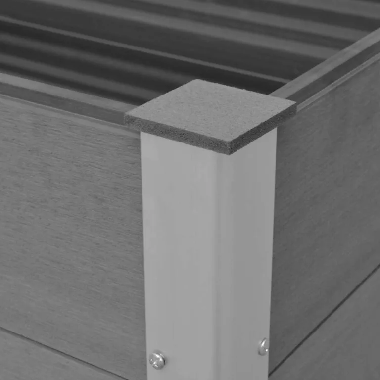 Garten Hochbeet WPC 150 x 100 x 54 cm Grau – Bild 5