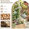 COSTWAY Blumenkasten mit Rankgitter, Pflanzkasten für Kletterpflanzen, Hochbeet mit Spalier, Liner & Entwässerung, Blumenkübel für Garten Balkon, Gartenspalier Rankkasten Holz, 90x35x150cm (Natur) – Bild 2