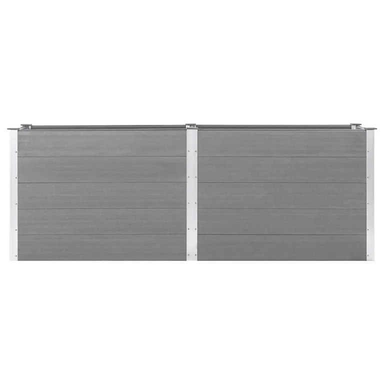 Garten Hochbeet 250 x 50 x 91 cm WPC Grau – Bild 4