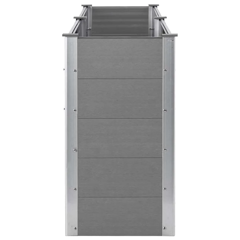 Garten Hochbeet 250 x 50 x 91 cm WPC Grau – Bild 5