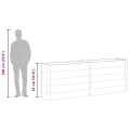 Garten Hochbeet 250 x 50 x 91 cm WPC Grau - Thumbnail 8