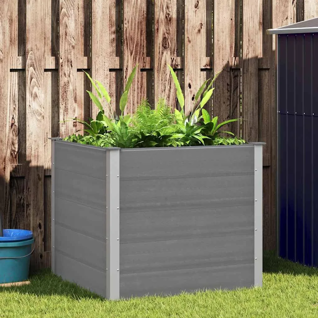 Garten Hochbeet WPC 100x100x91 cm Grau - Bild 1