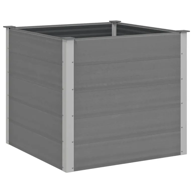 Garten Hochbeet WPC 100x100x91 cm Grau – Bild 2