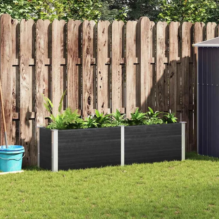 Garten Hochbeet 200x50x54 cm WPC Grau – Bild 1