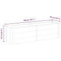 Garten Hochbeet 200x50x54 cm WPC Grau - Thumbnail 7