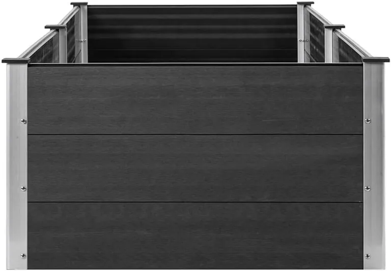 Garten Hochbeet 200x100x54 cm WPC Grau – Bild 5
