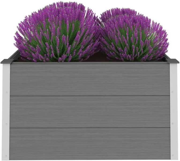 Garten Hochbeet WPC 100 x 100 x 54 cm Grau – Bild 4