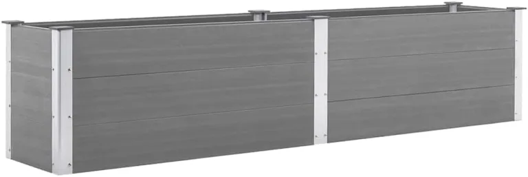 Garten Hochbeet 250 x 50 x 54 cm WPC Grau – Bild 3