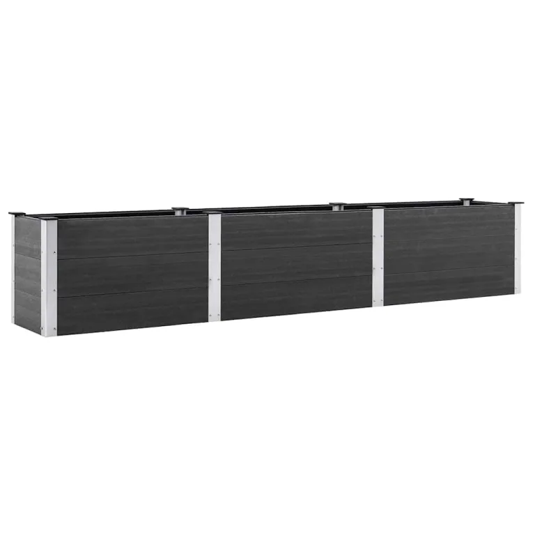 Garten Hochbeet 200x50x91 cm WPC Grau – Bild 10