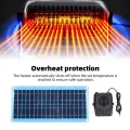 Solarheizung für Gewächshäuser, Tragbare Solarbetriebene Heizung mit Überhitzungsschutz, Auto-Solarpanel-Heizungen Zum Trocknen Im Winter, Heizung für Hühnerstall, Haustierhaus und Warme - Thumbnail 3