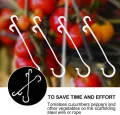 850 Stück Tomatenstützhaken aus Robustem Kunststoff 13cm lang Weiß Pflanzenaufhänger für Tomaten Gurken Paprika Gewächshaus und Garten Zubehör zur Pflanzenstütze und Rankhilfe - Thumbnail 7