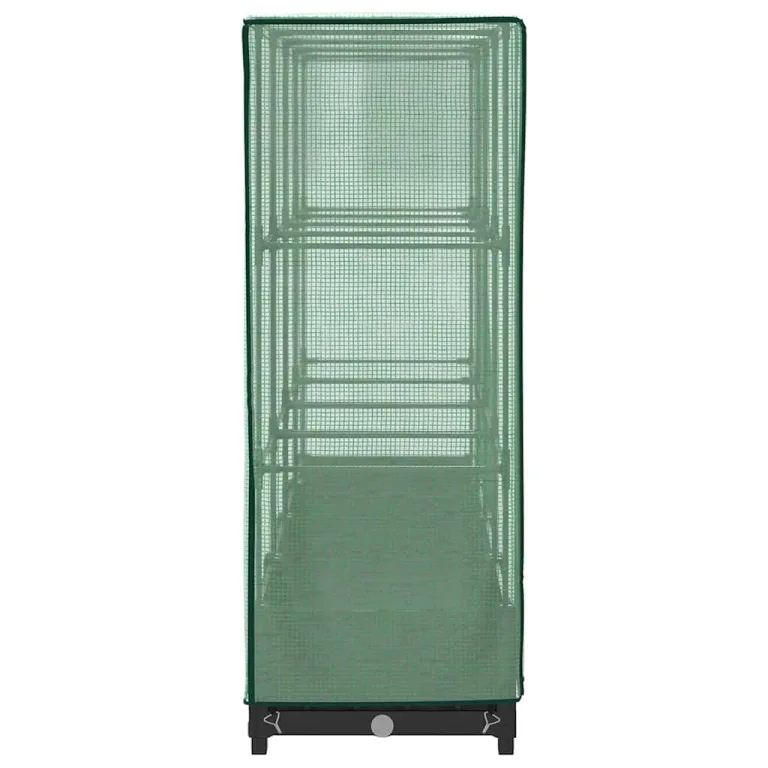 Hochbeet 160x40x123 cm Schwarz mit Gewächshausabdeckung Rattanoptik, Eisenrohrrahmen & ReiÃŸverschlussbelüftung, pflanzenfreundliches Raised Garden Bed für Garten, Terrasse und Balkon – Bild 5