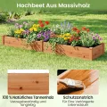 COSTWAY Hochbeet Gartenbeet Holz, 240 x 60 x 25 cm, Pflanzkasten für Gemüse, Blumen, Kräuter, Früchte, Blumenkasten Blumenbeet Kräuterbeet Pflanzbeet, für Hinterhof, Garten, Rasen (Orange) - Thumbnail 4