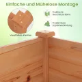 COSTWAY Hochbeet Gartenbeet Holz, 240 x 60 x 25 cm, Pflanzkasten für Gemüse, Blumen, Kräuter, Früchte, Blumenkasten Blumenbeet Kräuterbeet Pflanzbeet, für Hinterhof, Garten, Rasen (Orange) - Thumbnail 5