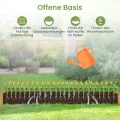 COSTWAY Hochbeet Gartenbeet Holz, 240 x 60 x 25 cm, Pflanzkasten für Gemüse, Blumen, Kräuter, Früchte, Blumenkasten Blumenbeet Kräuterbeet Pflanzbeet, für Hinterhof, Garten, Rasen (Orange) - Thumbnail 7