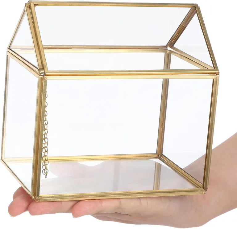 UPKOCH Handgefertigtes Glas Gewächshaus Pflanzgefäß Hausförmig mit Deckel Geometrisches Kleiner Terrarium für Sukkulenten und Luftpflanzen Dekoration für Wohnzimmer und Büro – Bild 4