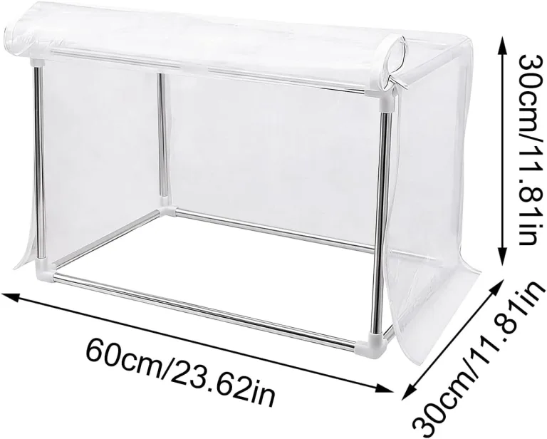 Zimmergewächshaus,59,94 x 29,97 x 29,97 cm Pflanzenzelt - Mini Gewächshaus - für Innenbereiche, Tische, Balkone, Terrassen, Veranden, , Winterblumen Anbau und Gärtnern – Bild 5