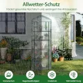 RELAX4LIFE Mini Gewächshaus, Foliengewächshaus mit 5 Regalen & Rolltür & Metallrahmen, Überwinterungszelt für Pflanzen, Tomatengewächshaus Winterfest für Garten, Terrasse, Balkon, 69 x 48 x 190 cm - Thumbnail 9