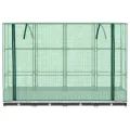 Hochbeet mit Gewächshaus-Aufsatz Rattan-Optik, 160x40x123 cm, Stabiler Pflanzkasten für Gartenbeete Outdoor, Robustes PP-Material, ideal für Pflanzenzucht und Schutz Ihrer Blumen - Thumbnail 4