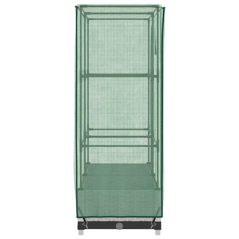 Hochbeet mit Gewächshaus-Aufsatz Rattan-Optik 80x40x123 cm, Stabiler Pflanzkasten für Gartenbeet Frühbeet & Balkon, ideal für Gemüse, Kräuter und Blumen, mit UV-Schutz Insektenschutz – Bild 5