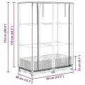 Hochbeet mit Gewächshaus-Aufsatz Rattan-Optik 80x40x123 cm, Stabiler Pflanzkasten für Gartenbeet Frühbeet & Balkon, ideal für Gemüse, Kräuter und Blumen, mit UV-Schutz Insektenschutz - Thumbnail 9