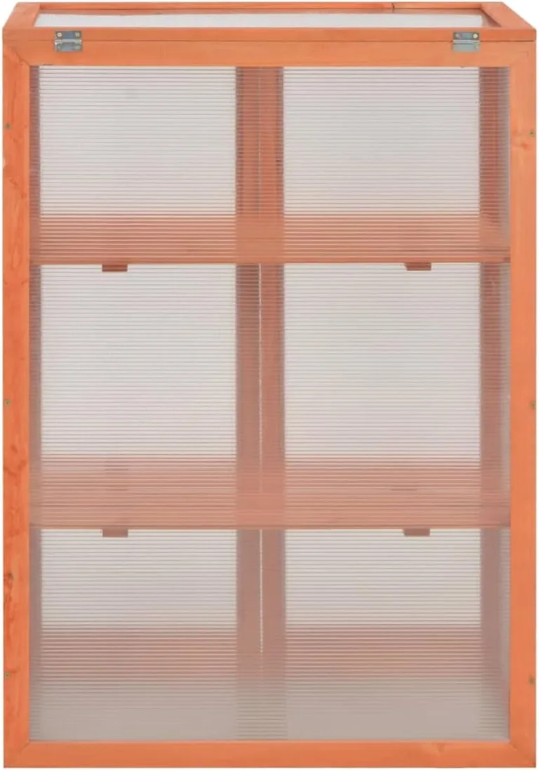 Gecheer Holz Gewächshaus, 2 Regale, 75x47x109 cm, für Garten und Kräuterzucht – Bild 6