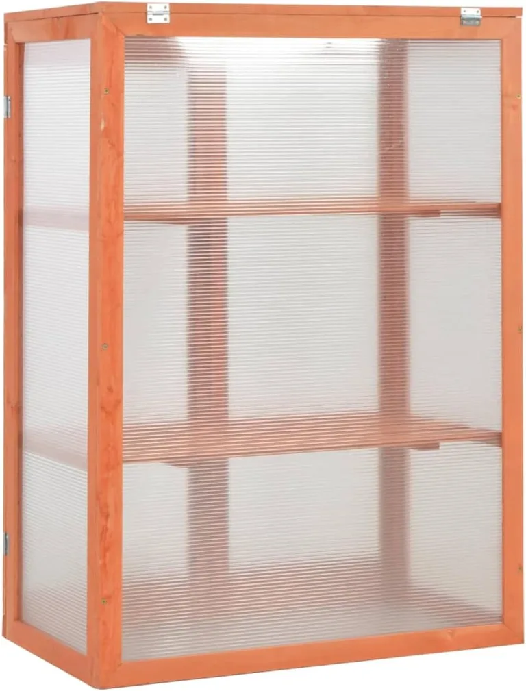 Gecheer Holz Gewächshaus, 2 Regale, 75x47x109 cm, für Garten und Kräuterzucht – Bild 7