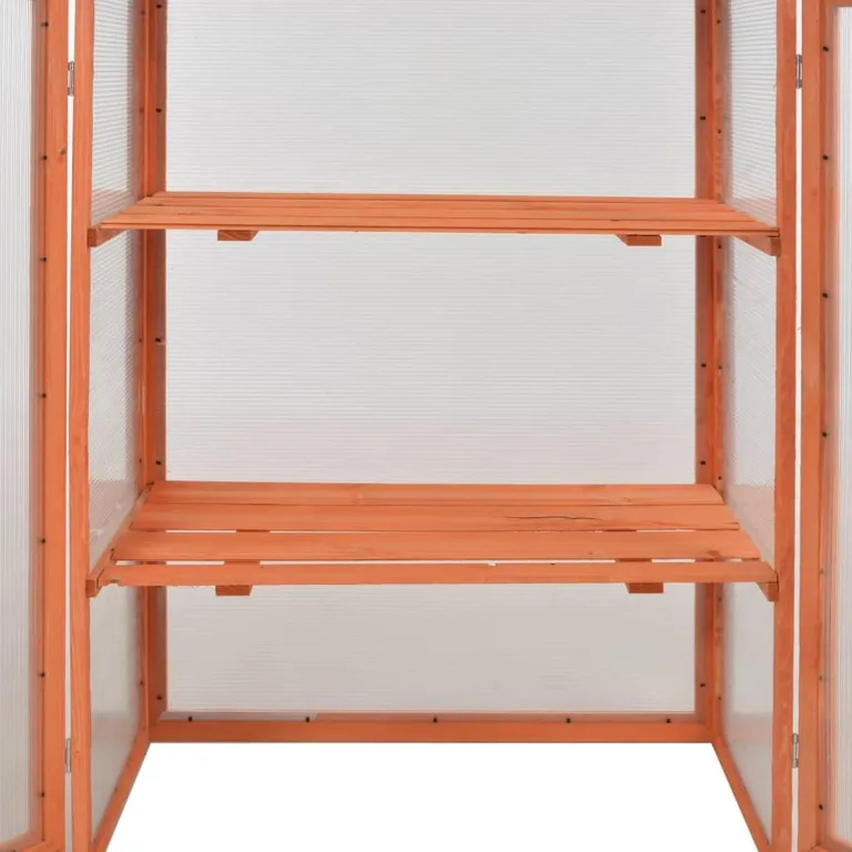 Gecheer Holz Gewächshaus, 2 Regale, 75x47x109 cm, für Garten und Kräuterzucht – Bild 8