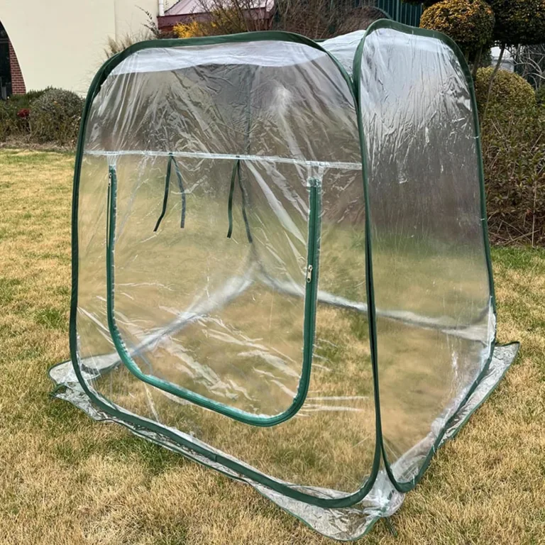 Gewächshaus für den Außenbereich – Durchsichtiges Pflanzenzelt, kleines Außengewächshaus mit einfacher Einrichtung, Garten-Blumentopf-Hinterhof-Zubehör, Kälte-Frost-Frostschutz, Terrassen-Balkon-Pflan – Bild 4
