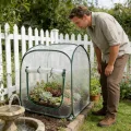 Outdoor Mini Gewächshaus - Faltbares transparentes Growzelt, witterungsbeständige Pflanzenabdeckung für Setzlinge, , Kräuter | Garten Blumentopf Balkon Terrasse Gemüse Schutz gegen Frost Frost - Thumbnail 2