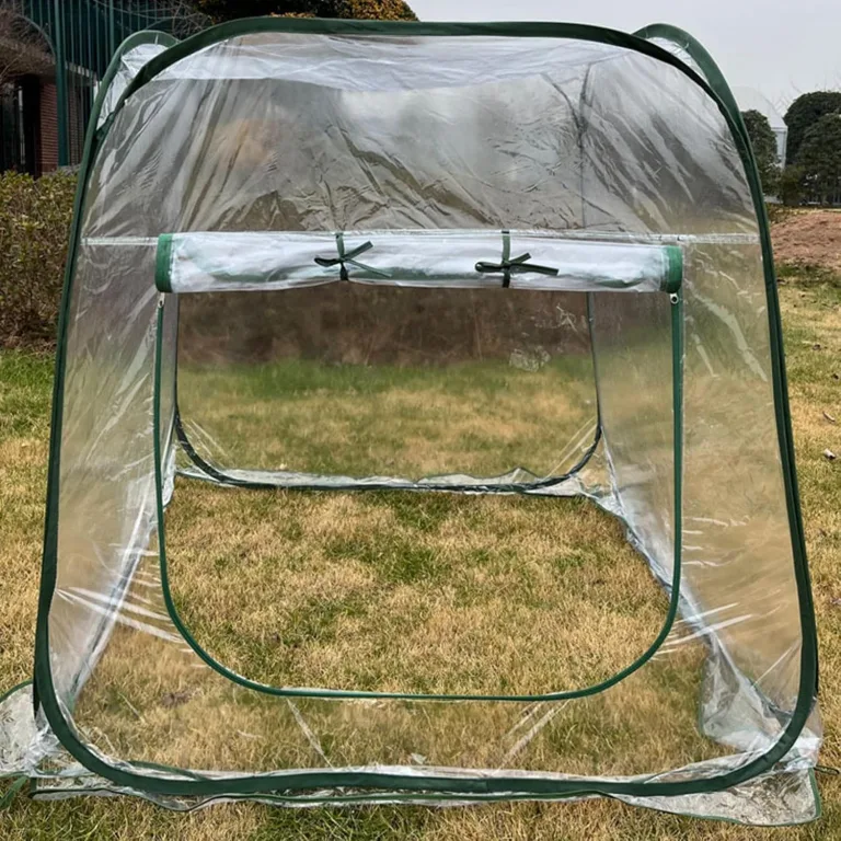 Mini Außengewächshaus,Klappbares Tomatenhaus Mit Klarer PVC Abdeckung - Kleines Gewächshaus Im Außenbereich | für Balkon Terrasse Garten Gartenarbeit ntopf Kälte Frost Gefrierschutz – Bild 7