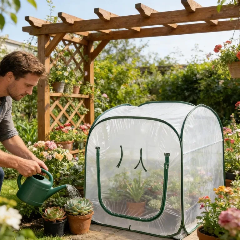 Gewächshäuser Im Außenbereich - Klappbares Tomatenhaus Mit Klarer PVC Abdeckung | Pflanzenzelt - Für Die Gartenarbeit Bei Kälte Und Zum Schutz Vor Frost Auf Dem Balkon Der Terrasse Sowie Im – Bild 4
