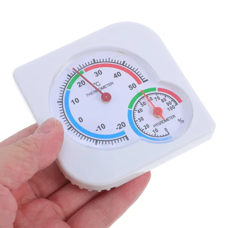 ibasenice Analoger Kleiner Hygrometer Raumthermometer Präzises Feuchtigkeits und Temperaturmessgerät für Innen und Außen Kompakt und Ablesbar Geeignet für Zuhause Büro und Gewächshaus – Bild 4