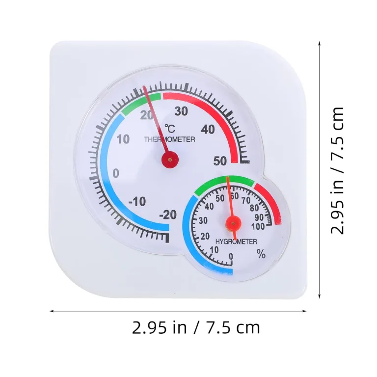 ibasenice Analoger Kleiner Hygrometer Raumthermometer Präzises Feuchtigkeits und Temperaturmessgerät für Innen und Außen Kompakt und Ablesbar Geeignet für Zuhause Büro und Gewächshaus – Bild 2
