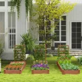 GOPLUS Blumenkasten mit Rankgitter, Hochbeet mit Spalier, Pflanzkasten mit offenem Boden, Gartenspalier aus Tannenholz, Kräuterbeet Gartenbeet für Hof, Terrasse (235 x 63 x 102 cm) - Thumbnail 2
