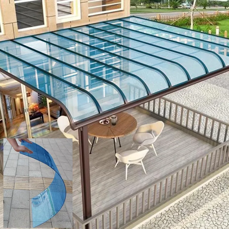 Polycarbonatplatten Gewächshaus Platten 2MM wasserdichte Und Uv-Beständige Kunststoff-Tageslichtplatten, Ersatzplatten for Gewächshaus Vordächer Garten Pergolen(Blauw,0.8x20m/2.62x65.6ft) – Bild 1
