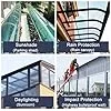 Polycarbonatplatten Gewächshaus Platten 2MM wasserdichte Und Uv-Beständige Kunststoff-Tageslichtplatten, Ersatzplatten for Gewächshaus Vordächer Garten Pergolen(Gray,1.8x10m/6x33ft) – Bild 2