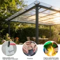 Polycarbonatplatten Gewächshaus Platten 2MM wasserdichte Und Uv-Beständige Kunststoff-Tageslichtplatten, Ersatzplatten for Gewächshaus Vordächer Garten Pergolen(Blauw,0.6x4m/1.97x13.1ft) - Thumbnail 4