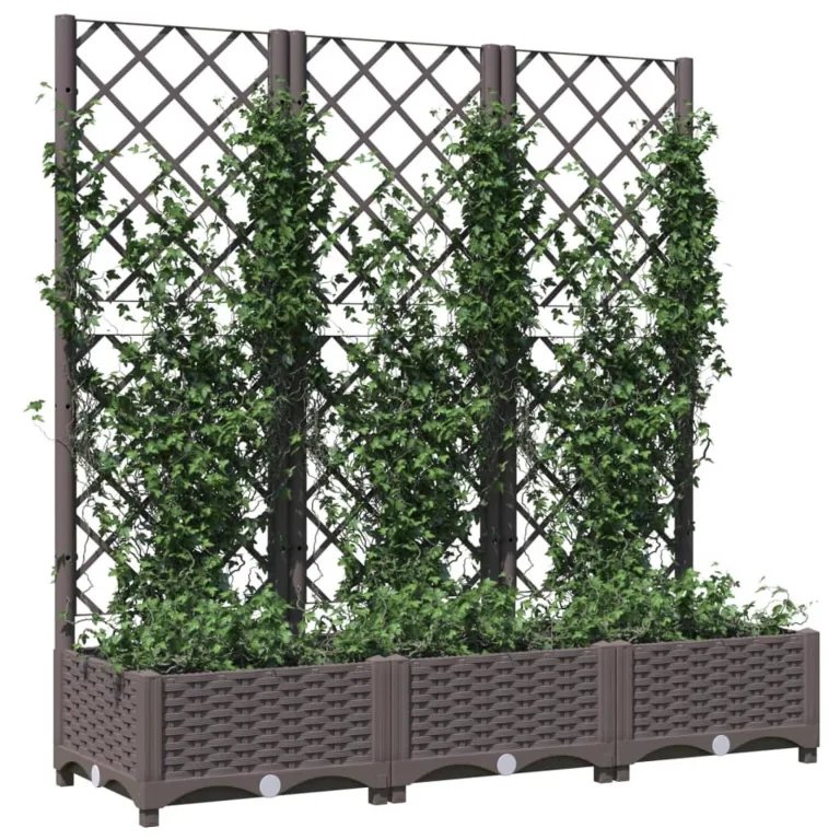 WGYHOME Pflanzkübel mit Rankgitter Braun 80x40x121,5 cm PP Hochbeet für Gemüse extra groß Gemüsebeet Pflanzkübel Frühbeet Gartenbeet Pflanzkübel Blumenkasten für Garten Balkon und Terrasse – Bild 10