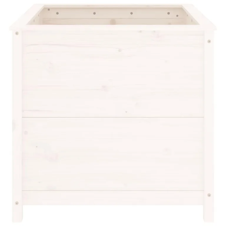 WGYHOME Pflanzkübel Weiß 82,5x82,5x78 cm Massivholz Kiefer Hochbeet für Gemüse extra groß Gemüsebeet Pflanzkübel Frühbeet Gartenbeet Pflanzkübel Blumenkasten für Garten Balkon und Terrasse – Bild 2