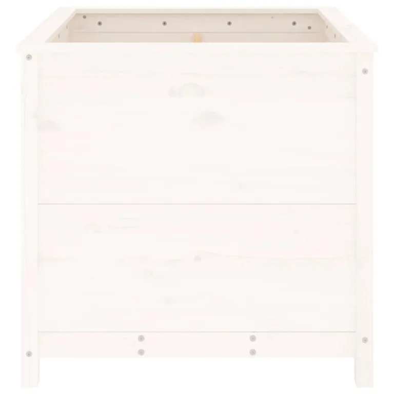 WGYHOME Pflanzkübel Weiß 82,5x82,5x78 cm Massivholz Kiefer Hochbeet für Gemüse extra groß Gemüsebeet Pflanzkübel Frühbeet Gartenbeet Pflanzkübel Blumenkasten für Garten Balkon und Terrasse – Bild 3