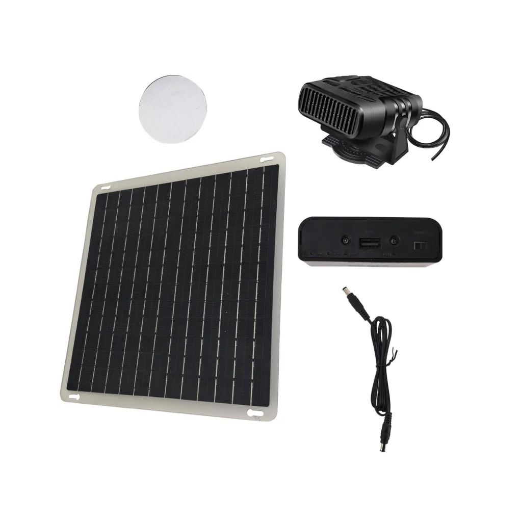 Cuifati Tragbare Solarpanel-Heizung, Effiziente Energieumwandlung mit Wiederaufladbarem Akku, für Autoheizung, Enteisung, Haustierhaus-Gewächshaus, für Automobil-Hühnerstall-Gewächshaus
