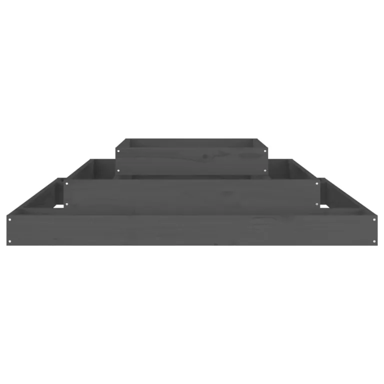 WGYHOME Pflanzkübel Grau 110x110x27 cm Massivholz Kiefer Hochbeet für Gemüse extra groß Gemüsebeet Pflanzkübel Frühbeet Gartenbeet Pflanzkübel Blumenkasten für Garten Balkon und Terrasse – Bild 5